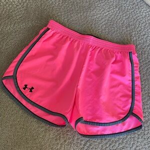 Under Armour bright pink athletic shorts